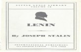 LENIN - ciml.250x.comciml.250x.com/archive/stalin/english/lenin_by_joshep_stalin.pdf · accused Lenin of havingexcessive inclinations for polemics, for splits, for irreconcilable