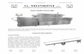 G. MONDINI SpA - Pharmafoods · Technical Documentation G.Mondini S.p.A. Tray Sealer EVO-384 3 Film Unwinding And Waste Rewind