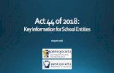 Act 44 of 2018 - pccd.pa.gov Powerpoint... · Act 44 –What Is it? Pennsylvania Commission on Crime and Delinquency (PCCD) PA Department of Education PA State Police Attorney General’s