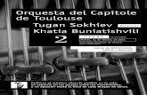 Orquesta del Capitole de Toulouse - fundacionscherzo.es · alto, empujada por un ritmo muy acentuado, de secos y cortantes acordes. ... cuerdas graves y metales en el ámbito ...