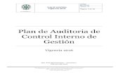 Plan de Auditoria de Control Interno de Gestión DE AUDITORIA CI 2016.pdf · Página: 1 de 13 Plan de Auditoria de Control Interno de Gestión ... Control Interno y del Sistema de