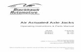 Air Actuated Axle Jacks - Northern Tool · Air Actuated Axle Jacks Operating Instructions & Parts Manual - Before using this product, ... Oil Filler Screw (not shown) Extension Screw