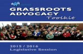 Grassroots advocacy toolkit: 2015/2016 legislative MOHC Grassroots Advocacy   · Grassroots