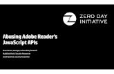 Abusing Adobe Reader’s JavaScript APIs - DEF CON CON 23/DEF CON 23 presentations/DEFCON... · Introduction 4 HP Zero Day Initiative AbdulAziz Hariri - @abdhariri Security Researcher
