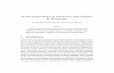 On the Equivalence of Geometric and Analytic K-Homology Higson, Schick... · On the Equivalence of Geometric and Analytic K-Homology Paul Baum, Nigel Higson, and Thomas Schick Abstract