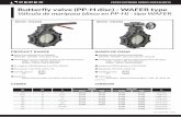 Butterfly valve (PP-H disc) - WAFER type Válvula de ... · ... sólo con reductor manual] Presión de servicio a ... Sin necesidad de junta plana para la instalación, a prueba de