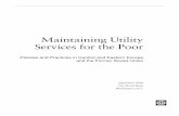 Maintaining Utility Services for the Poorsiteresources.worldbank.org/ECAEXT/Resources/.../14804.pdf · Maintaining Utility Services for the Poor Policies and Practices in Central
