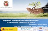 Los portales de transparencia en los municipios - dipalme.org · La Declaración UIM de Almería y el Buen Gobierno. La primera experiencia del Modelo UIM de Buen Gobierno y Calidad