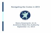 Navigating the Codes in 2013 - WHEA the codes 9-12-13.pdf · State Agency Contract…Wisconsin DHS/DQA NFPA Codes NFPA 101-2000 Life Safety NFPA 99-1999 Standard for Health Care Facilities