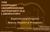 THE CANFRANC UNDERGROUND ASTROPARTICLE LABORATORY … · A. Morales LSC. & U. de Zaragoza 1 THE CANFRANC UNDERGROUND ASTROPARTICLE LABORATORY Experimental Program Status, Results