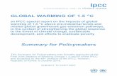 GLOBAL WARMING OF 1.5 °C - report.ipcc.chreport.ipcc.ch/sr15/pdf/sr15_spm_final.pdf · GLOBAL WARMING OF 1.5 °C an IPCC special report on the impacts of global warming of 1.5 °C
