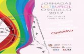 JORNADAS LGTBUÑOL ORGULLO 2017 · • Suspiros de España (PD) ANTONIO ÁLVAREZ (arreglo: M. Miján/J. Lambíes) • Danza del molinero (El sombrero de tres picos) MANUEL DE FALLA