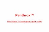 MDI Profile and Penthrox - Allens Training · Features of PenthroxTM (Inhaled Methoxyflurane) • Potent analgesic effect in low concentrations • Pain relief commences after 3-4