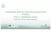 Freshwater)Animal)Diversity)Assessment) (FADA) …odnature.naturalsciences.be/downloads/aquares/AquaRES_workshop... · Freshwater)Animal)Diversity)Assessment) (FADA) Part)2:)Database)status