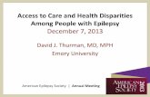 Access to Care and Health Disparities Among People with ...az9194.vo.msecnd.net/pdfs/131202/20201B Thurman Epidemiologic... · Access to Care and Health Disparities Among People with
