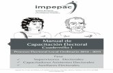 Manual de Capacitación Electoral - IMPEPACimpepac.mx/wp-content/uploads/2015/05/Manual-Cuadernillo-1.pdf · absoluta libertad y respondan única y exclusivamente a lo que marca la