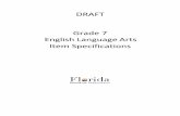 Grade 7 English Language Arts Item Specifications · Grade 7 English Language Arts Item Specifications ... assessments, which will be paper-based tests in 2015-2017, and for students