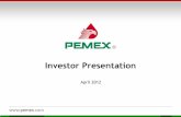 Investor Presentation - Pemex Archivos... · Investor Presentation April 2012 . Forward-Looking Statement and Cautionary Note (1/3) 2 Variations If no further specification is included,