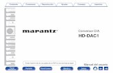 Conversor D/A - m.us.marantz.comm.us.marantz.com/DocumentMaster/US/HD-DAC1 Owner Manual - Spanish.pdf · Ajuste del volumen 26 ... Se ha incorporado al circuito de alimentación eléctrica