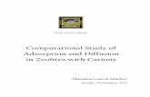 Computational Study of Adsorption and Diffusion in ... · Computational Study of Adsorption and Diffusion in Zeolites with Cations ... Tom Berger, Pablo González, Jose María Pedrosa,