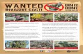 WANTED BIN IT DONT INVASIVE CACTI SPREAD IT · INVASIVE CACTI WANTED SPREAD IT BIN IT DONT DEPARTMENT OF ENVIRONMENT AND NATURAL RESOURCES Cutting cacti out of your life is now a