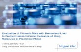 Evaluation of Chimeric Mice with Humanized Liver to ...nedmdg.org/docs/2012/2012summer_symp/T.Bohnert_Chimeric_MIce.pdf · to Predict Human Intrinsic Clearance of Drug ... SCID Mouse