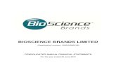 BIOSCIENCE BRANDS LIMITED - ShareData Online · BIOSCIENCE BRANDS LIMITED (Registration number: 2005/005805/06) CONSOLIDATED ANNUAL FINANCIAL STATEMENTS For the year ended 30 June