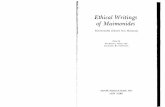Ethical Writings of Maimonides - Sixteenth Street Synagogue · Ethical Writings of Maimonides Maimonides (Moses ben Maimon) Edited By . RAYMOND . L. WEISS . with. CHARLES . E. ...