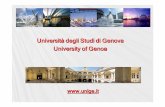 University of Genoa Partnerships - Benvenuti · University of Genoa Partnerships: 159 agreements of academic cooperation with foreign Universities in 54 countries worldwide; Bilateral