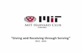 “Giving and Receiving through Serving” - MITweb.mit.edu/~colombianos/www/alumniclub2013.pdf · Social Sarah Gonzáles, Alberto Ospina, Tatiana Gómez, Jorge Enrique Wahanik, Nathalie