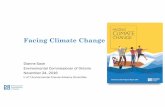 Facing Climate Change - Environmental Commissioner of Ontario · Facing Climate Change Dianne Saxe Environmental Commissioner of Ontario November 24, 2016 U of T Environmental Finance
