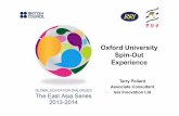 Oxford University Spin-Out Experience - British Council · Oxford University Spin-Out Experience Terry Pollard Associate Consultant Isis Innovation Ltd