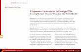 Alternate Layouts in InDesign CS6 - .ByClauiaMcCue InDepth: Alternate Layouts Alternate Layouts in
