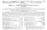 MANNING'S Ithaca Alphabetical Directory · 1949-ITHACA DIRECTORy-1949 129 Dean of Ithaca, Inc. Chartered ~usses 401-409E. STATE ST. DIAL 2631 TruckIng MANNING'S Ithaca Alphabetical