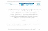 Learning sensory modalities and educational ... · Learning sensory modalities and educational characteristics of Greek dyslexic and non-dyslexic university students ... Learning