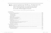 Perry D’Alessio and David Edward Marcinko · 227 10 Investment Policy Statement Benchmark Construction for Hospital Endowment Fund Management Perry D’Alessio and David Edward