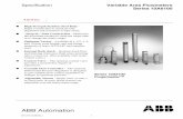 ABB Automation -  · S-FL/VA-10A6100_1 1 Specification Variable Area Flowmeters Series 10A6100 Series 10A6100 Purgemaster™ ABB Automation High Strength Stainless Steel Body- Rigid