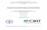Innovations in the Agriculture of Central America ... · Tropical Agriculture Platform (TAP) Innovations in the Agriculture of Central America: Progress, Institutional Capacity and