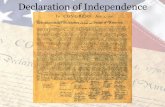 Declaration of Independence - MRS. LEININGER'S HISTORY ... · Declaration of Independence. Events Leading to the DoI ... from John Locke 2. ... Slide 1 Author: Nancy Leininger