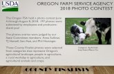 Oregon farm service agency photo contest - fsa.usda.gov · Beth Mackenzie, Baker Co. Category: Rural Workday in Ag Anthony Leppin, Yamhill Co. OREGON FARM SERVICE AGENCY 2018 PHOTO