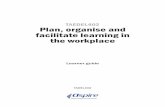 TAEDEL402 Plan, organise and facilitate learning in the ... · location and characteristics of the setting that impact the learning experience. Learning in a workplace offers learners
