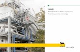 NBR - Eni · Versalis NBR process is continuous technology, based on isothermal “cold” radicalic polymerization of butadiene and acrylonitrile. The base NBR Plant is composed