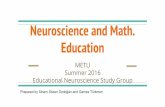 Education Neuroscience and Math. Summer 2016 METUed-neuro.ceit.metu.edu.tr/system/files/Files/SeminarPresentations/... · Neuroscience and Math. Education METU Summer 2016 Educational