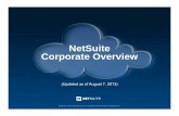 NetSuite Corporate Overvie · NetSuite Corporate Overview. Cautionary Note – Forward Looking Statements ... NetSuite Sage Microsoft Epicor Oracle Totvs SAP-1% -2%-3% 4% 4% 9% 49%