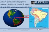 Brazil: 191 million people, 8th GNP - Knowledge economy · Science and Technology in São Paulo, Brazil! • Sustained growth in the number of scientiﬁc articles for the last 30