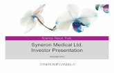 Syneron Medical Ltd. Investor Presentationfilecache.drivetheweb.com/mr5ir_syneron/192/download/Syneron... · Investor Presentation November 2014. Safe Harbor For Forward Looking Statements
