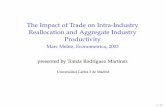 The Impact of Trade on Intra-Industry Reallocation and ...mkredler/ReadGr/MartinezOnMelitz03.pdf · The Impact of Trade on Intra-Industry Reallocation and Aggregate Industry Productivity