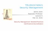 TEL2813/IS2621 Security Management - University of … · 2015-02-19 · OverviewofNISTSPdocumentsrelatedtoOverview of NIST SP documents related to security management ... organization