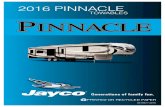 2016 Jayco Pinnacle OM Color Jayco Pinnacle OM Color.pdf · 2016 Jayco Pinnacle. TABLE OF CONTENTS WARRANTY & SERVICE About This Manual 3 Warranty packet 3 Safety Alerts 3 Reporting