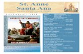 St. Anne Santa Ana - es.saintannenlr.org · Los catequistas y cualquier voluntario que tenga contacto rutinario con menores en el nombre de Santa Ana deben estar al día con su ca-